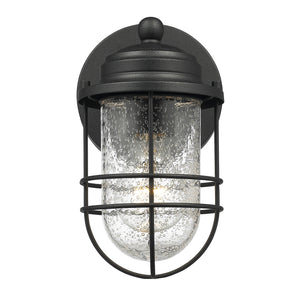 Golden - 9808-OWS NB-SD - One Light Outdoor Wall Sconce - Seaport NB - Natural Black