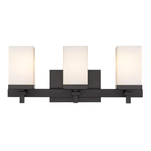 Golden - DDDD-BA3 BLK-OP - Three Light Bath Vanity - Maddox BLK - Matte Black