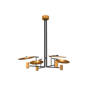 Accord Lighting - 1419.12 - Four Light Pendant - Dot - Teak