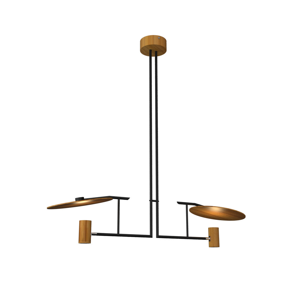 Accord Lighting - 1421.12 - Two Light Pendant - Dot - Teak