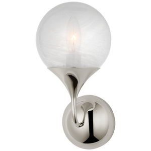 Visual Comfort Signature - ARN 2404PN-WG - One Light Wall Sconce - Cristol - Polished Nickel