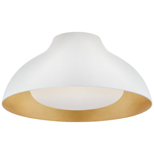 Visual Comfort Signature - ARN 4350PW-SWG - LED Flush Mount - Agnes - Plaster White