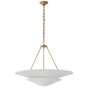 Visual Comfort Signature - ARN 5427HAB-PW - Six Light Chandelier - Mollino - Hand-Rubbed Antique Brass