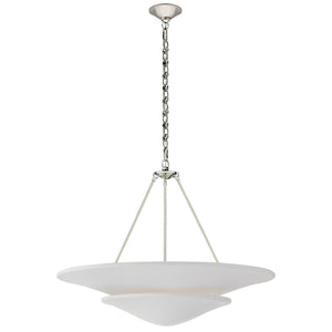 Visual Comfort Signature - ARN 5427PN-PW - Six Light Chandelier - Mollino - Polished Nickel