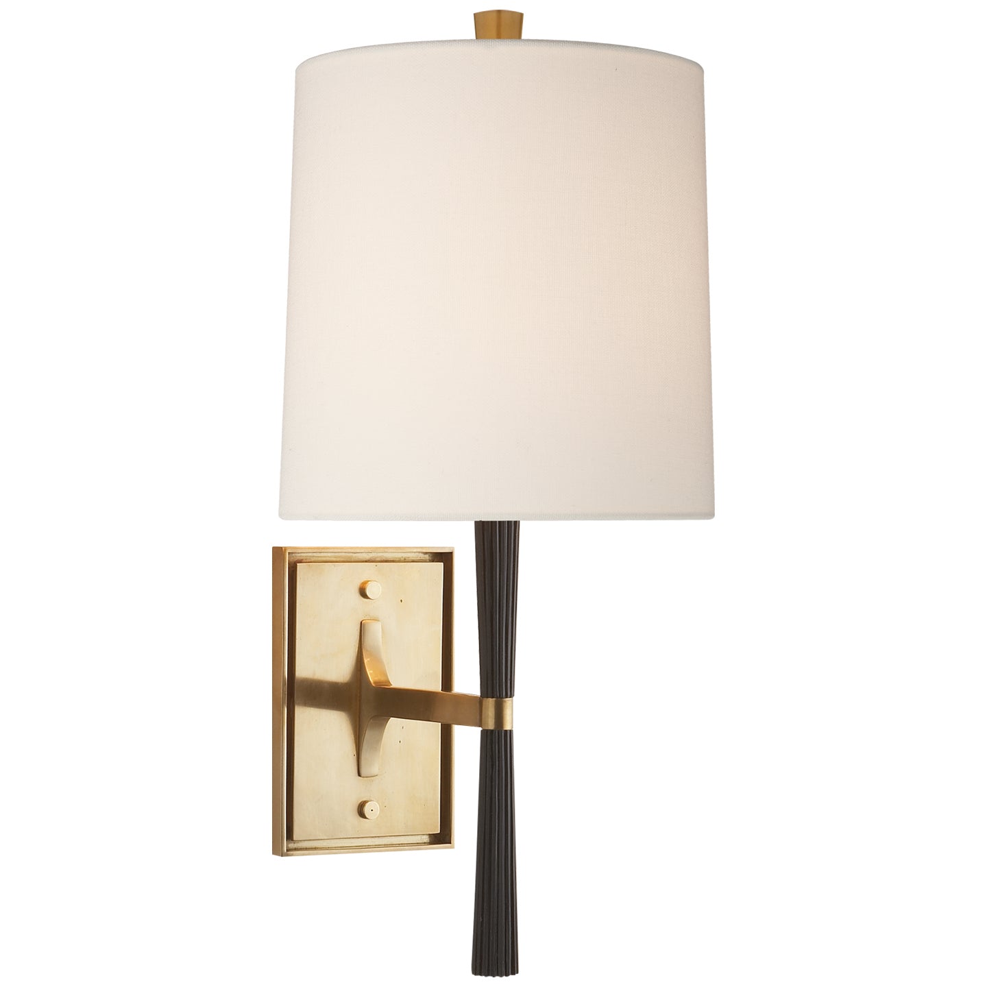 Visual Comfort Signature - BBL 2036EBO-L - One Light Wall Sconce - Refined Rib - Ebony Resin and Brass