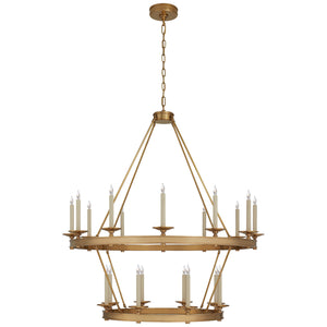 Visual Comfort Signature - CHC 1607AB - 20 Light Chandelier - Launceton - Antique-Burnished Brass