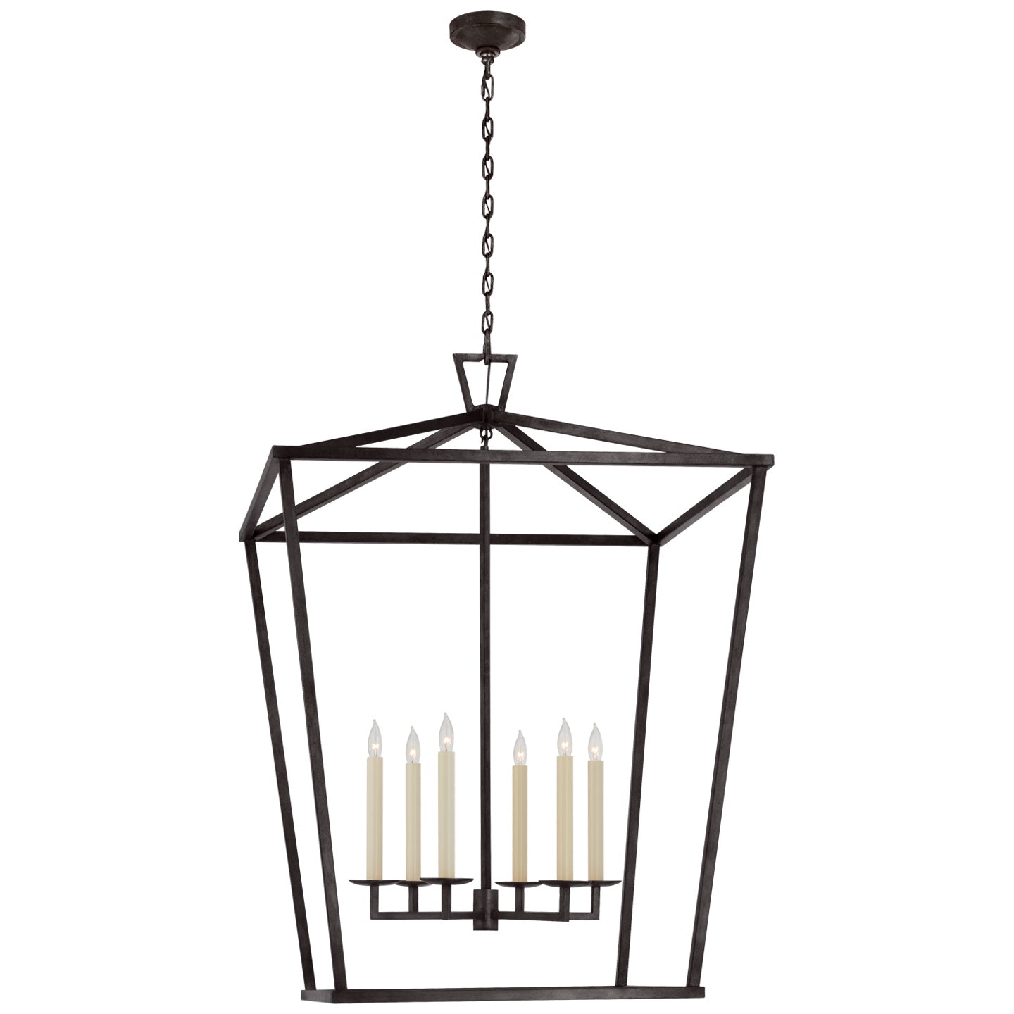 Visual Comfort Signature - CHC 2172AI - Six Light Lantern - Darlana - Aged Iron