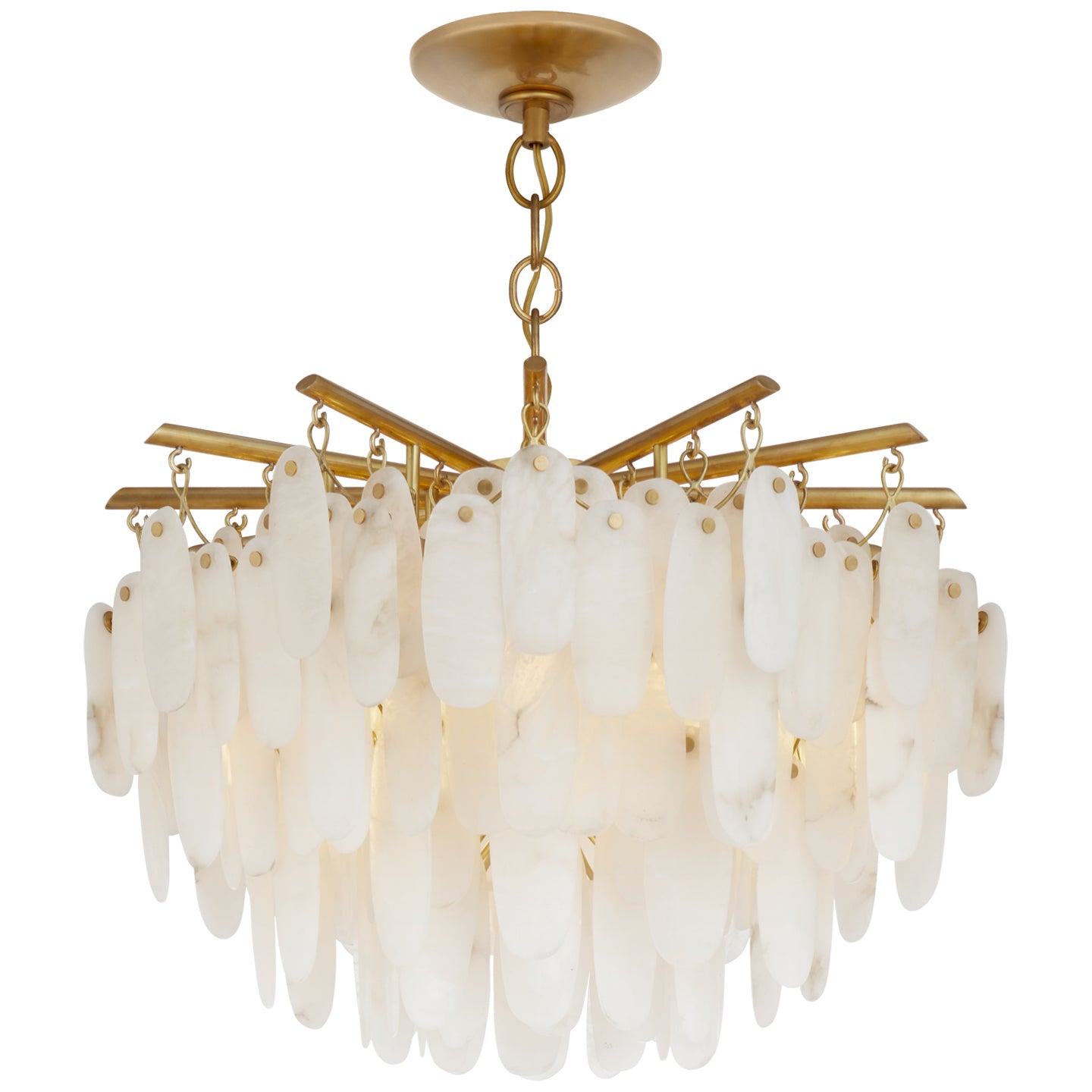 Visual Comfort Signature - CHC 4910AB-ALB - LED Semi-Flush Mount - Cora - Antique-Burnished Brass