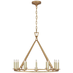 Visual Comfort Signature - CHC 5172AB - 12 Light Chandelier - Darlana Ring - Antique-Burnished Brass