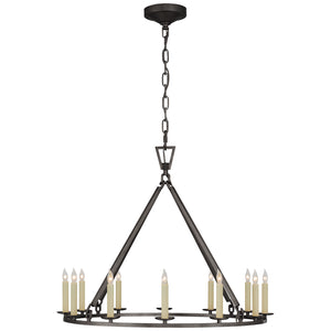 Visual Comfort Signature - CHC 5172AI - 12 Light Chandelier - Darlana Ring - Aged Iron