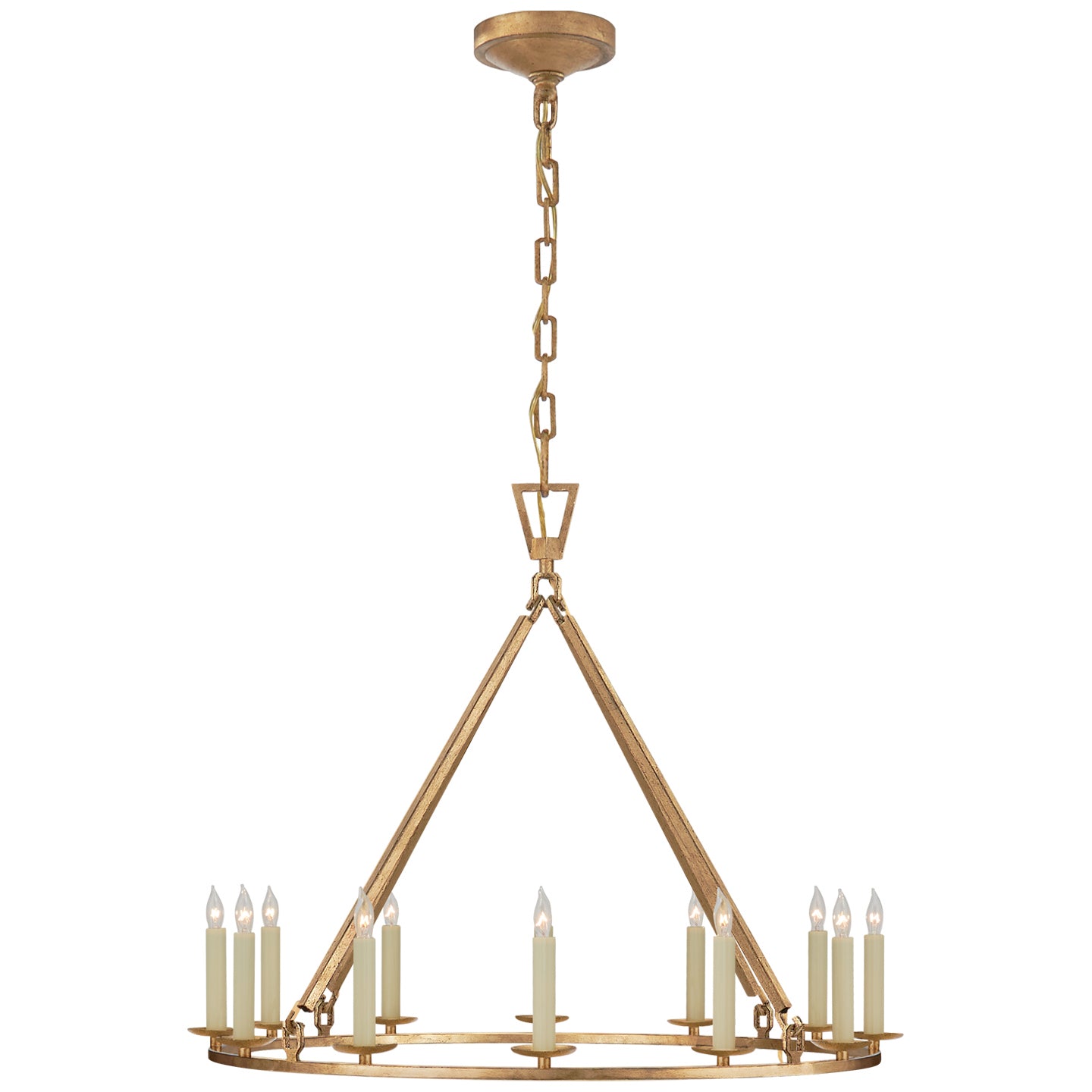 Visual Comfort Signature - CHC 5172GI - 12 Light Chandelier - Darlana Ring - Gilded Iron