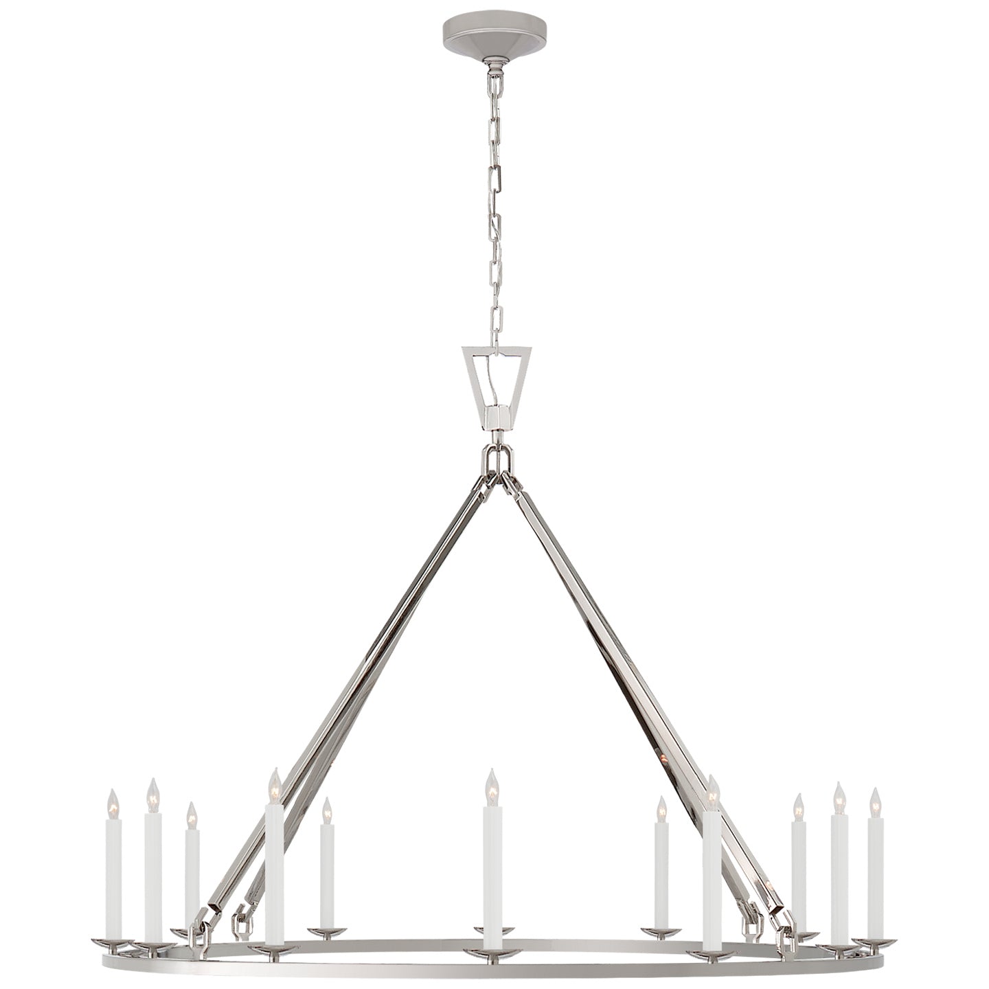 Visual Comfort Signature - CHC 5173PN - 12 Light Chandelier - Darlana Ring - Polished Nickel