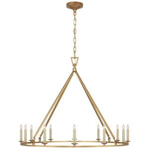 Visual Comfort Signature - CHC 5174AB - 12 Light Chandelier - Darlana Ring - Antique-Burnished Brass