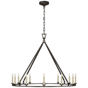 Visual Comfort Signature - CHC 5174AI - 12 Light Chandelier - Darlana Ring - Aged Iron