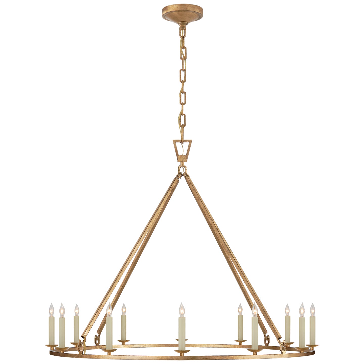 Visual Comfort Signature - CHC 5174GI - 12 Light Chandelier - Darlana Ring - Gilded Iron