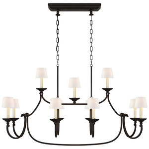 Visual Comfort Signature - CHC 5495AI-L - 11 Light Linear Pendant - Flemish - Aged Iron