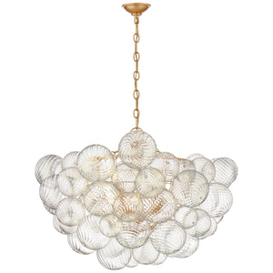 Visual Comfort Signature - JN 5112G/CG - Eight Light Chandelier - Talia - Gild and Clear Swirled Glass