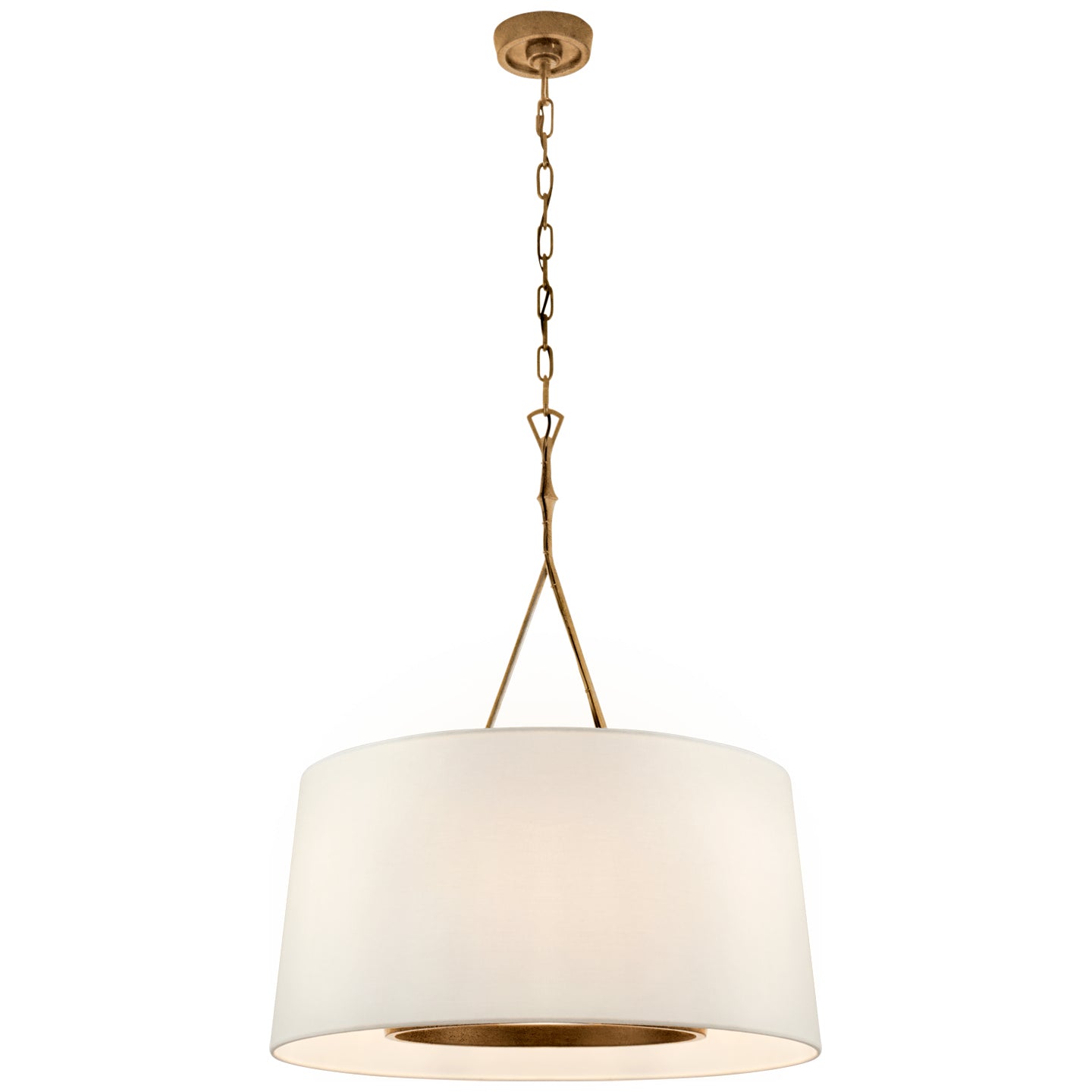 Visual Comfort Signature - S 5401GI-L - Six Light Pendant - Dauphine - Gilded Iron