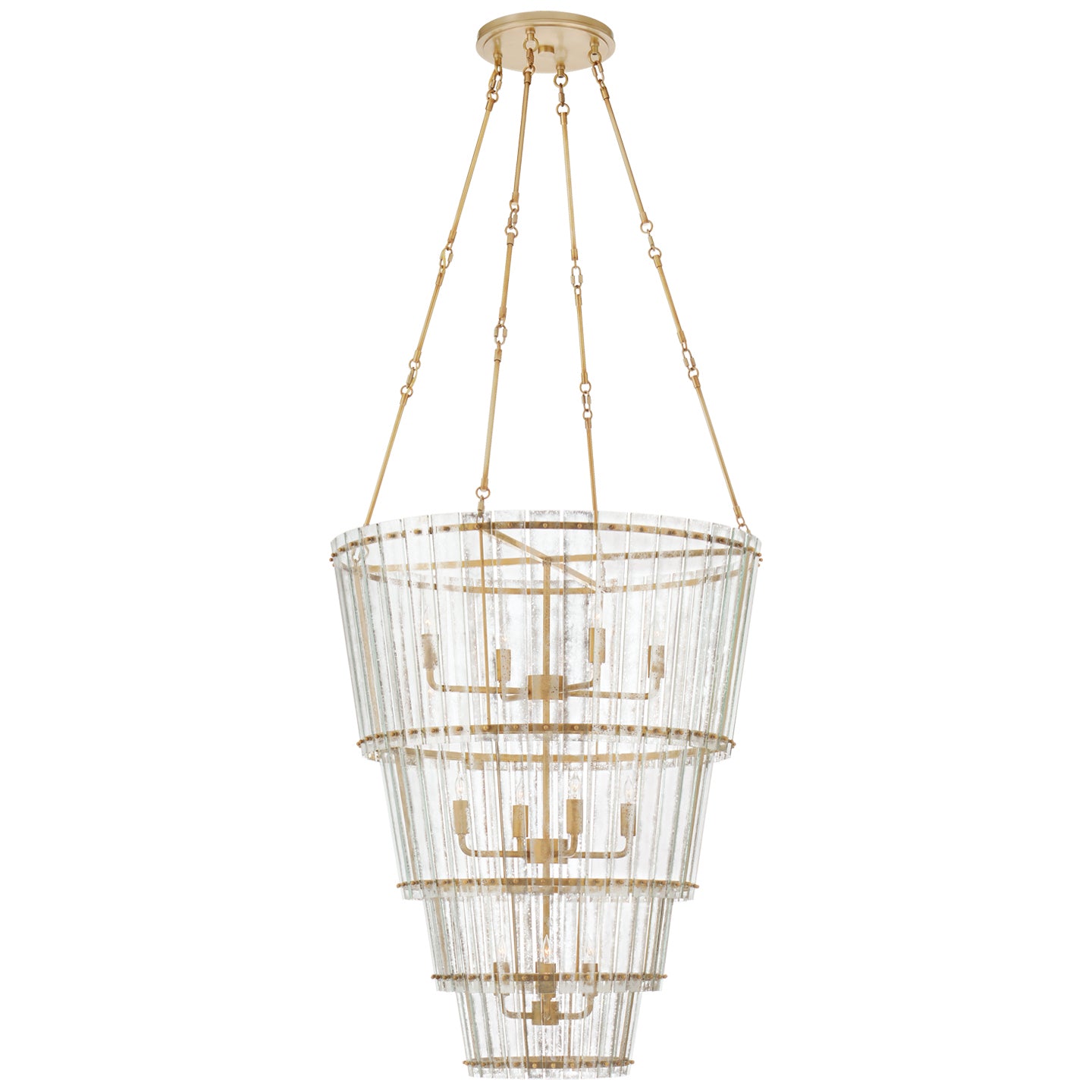 Visual Comfort Signature - S 5657HAB-AM - 12 Light Chandelier - Cadence - Hand-Rubbed Antique Brass