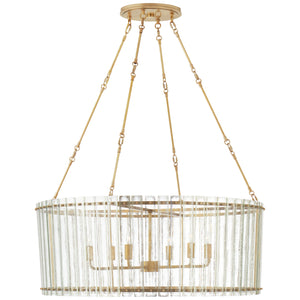 Visual Comfort Signature - S 5670HAB-AM - Six Light Chandelier - Cadence - Hand-Rubbed Antique Brass