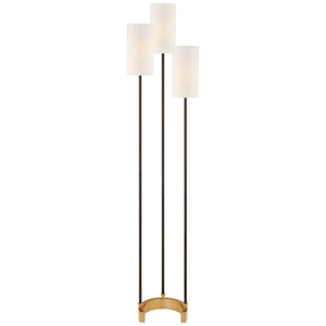 Visual Comfort Signature - SK 1550BZ/HAB-L - Three Light Floor Lamp - Aimee - Bronze and Hand-Rubbed Antique Brass