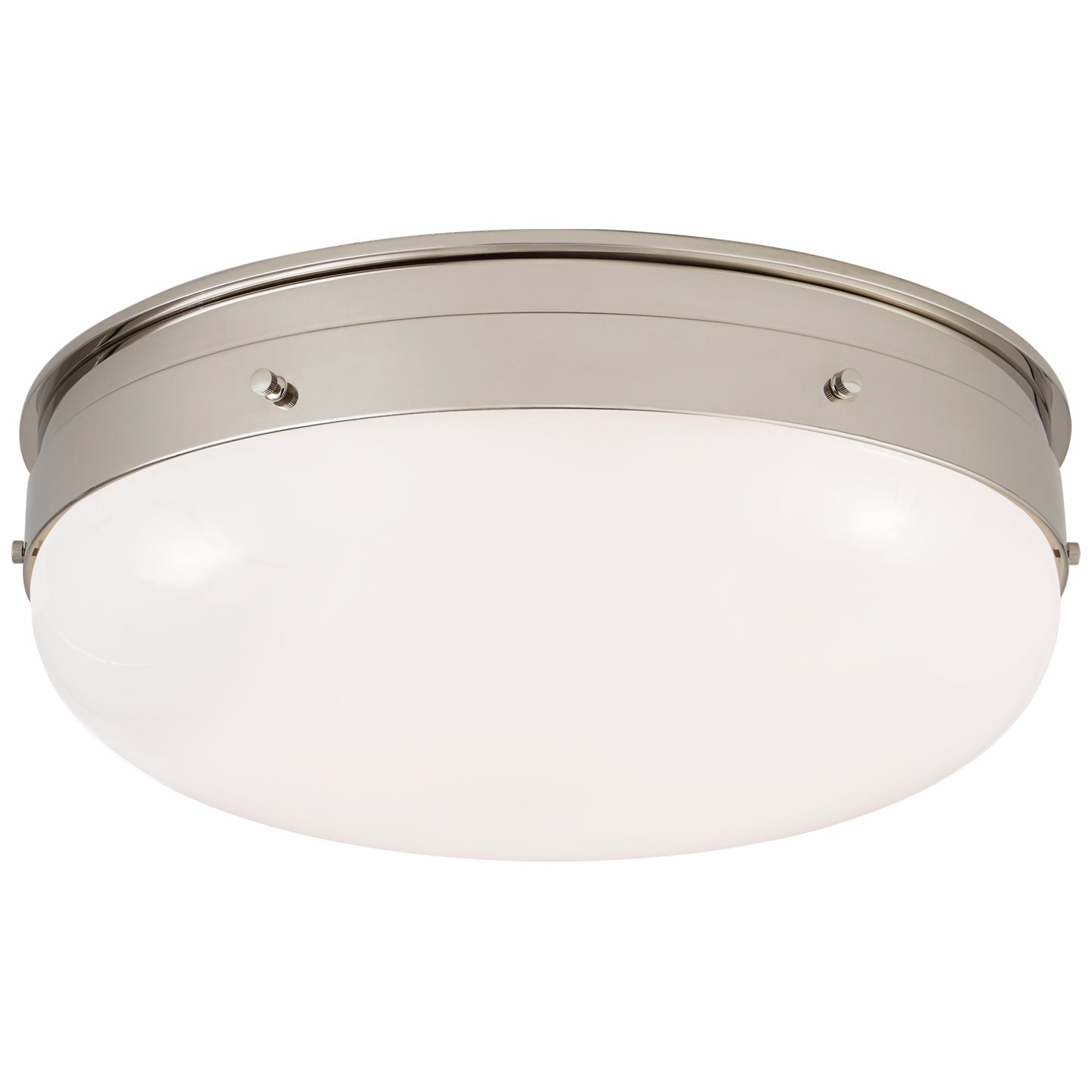 Visual Comfort Signature - TOB 4064PN-WG - LED Flush Mount - Hicks - Polished Nickel