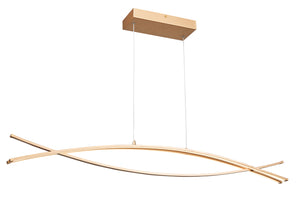 Abra - 10016PN-GLD - LED Pendant - Wishbone - Gold