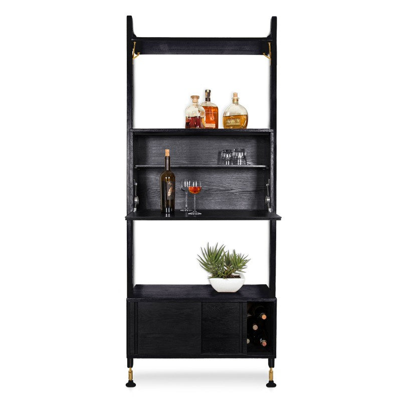 Nuevo - HGDA572 - Wall Unit With Bar - Theo - Black