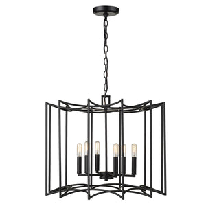 Acclaim Lighting - IN10051BK - Eight Light Pendant - Rhian - Matte Black