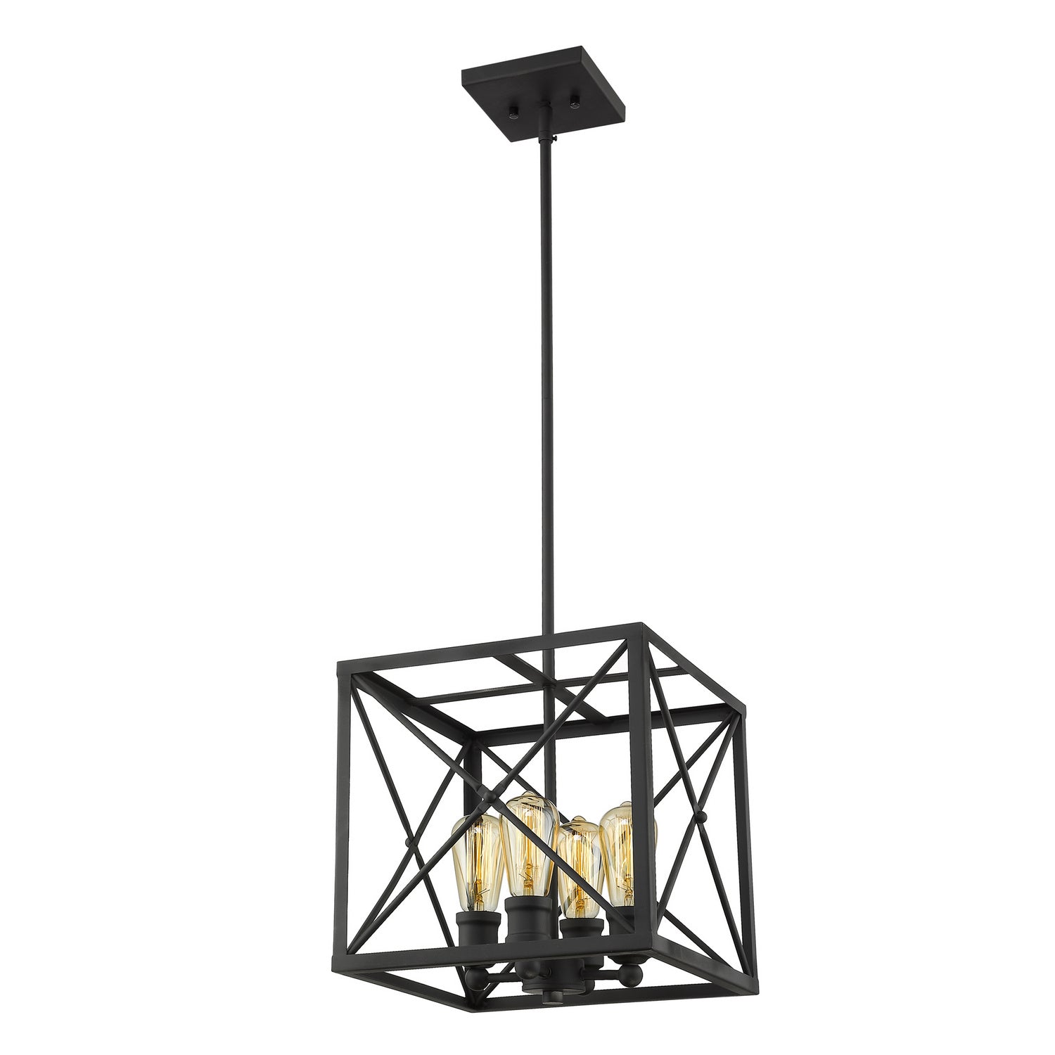 Acclaim Lighting - IN21121BK - Four Light Pendant - Brooklyn - Matte Black