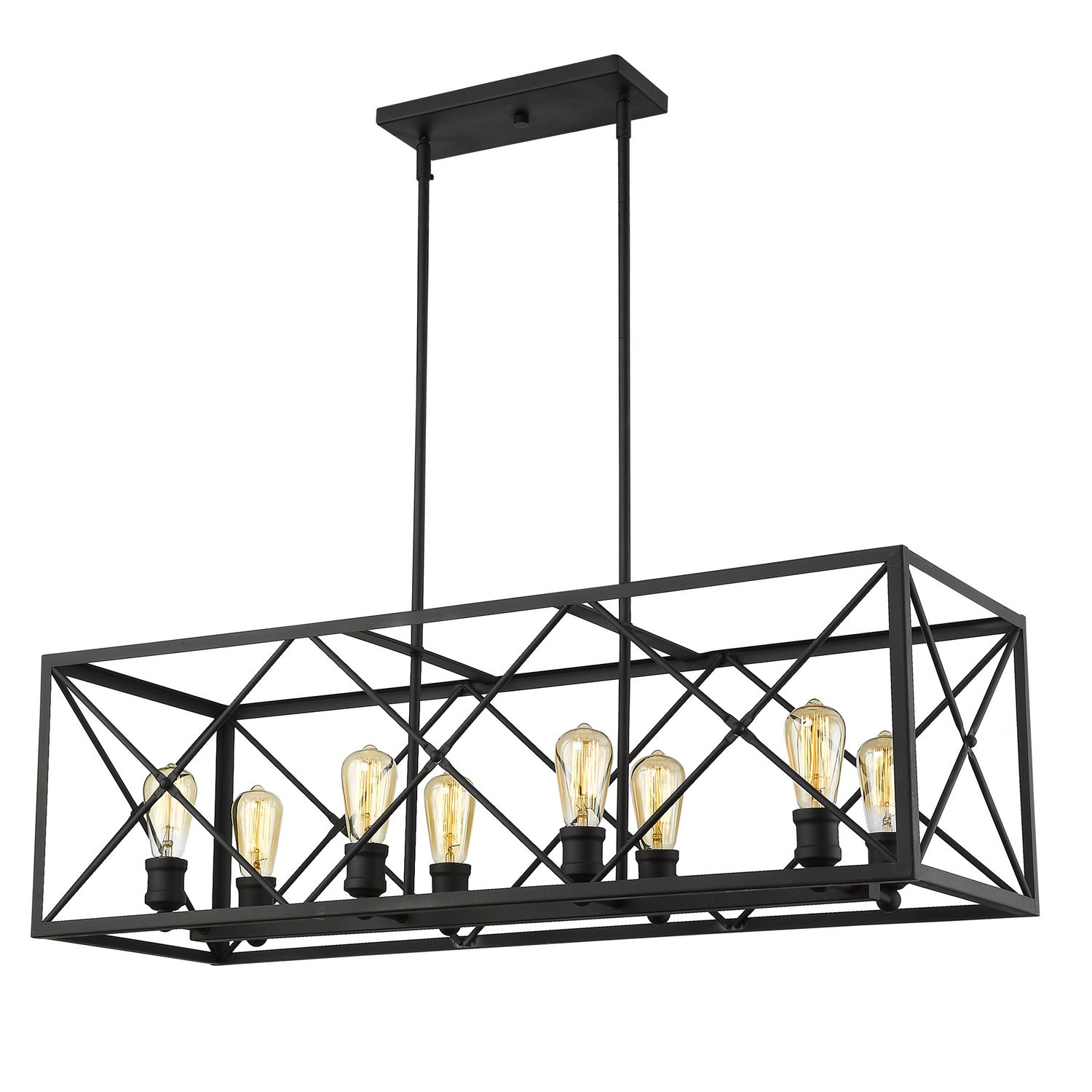 Acclaim Lighting - IN21123BK - Eight Light Island Pendant - Brooklyn - Matte Black