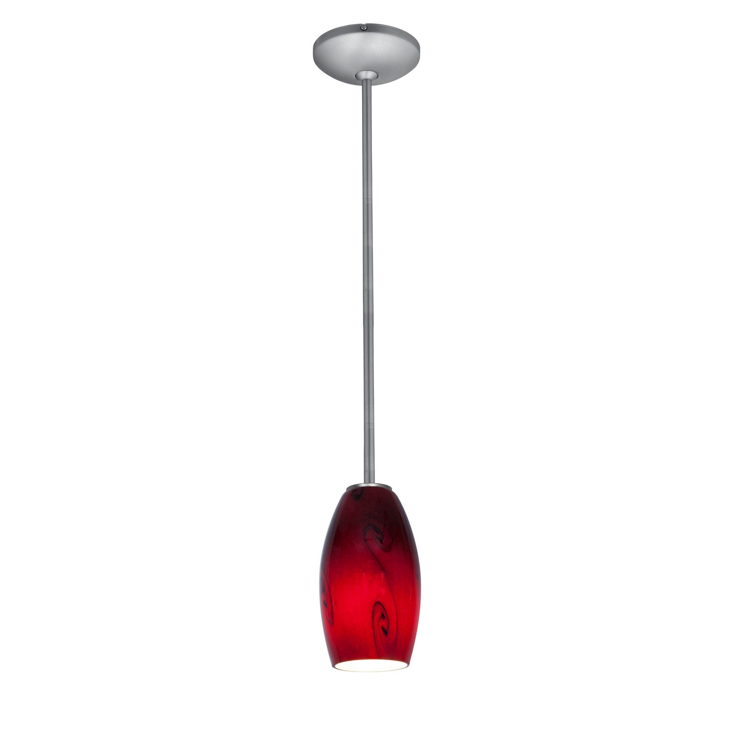 Access - 28011-3R-BS/RUSKY - LED Pendant - Merlot - Brushed Steel