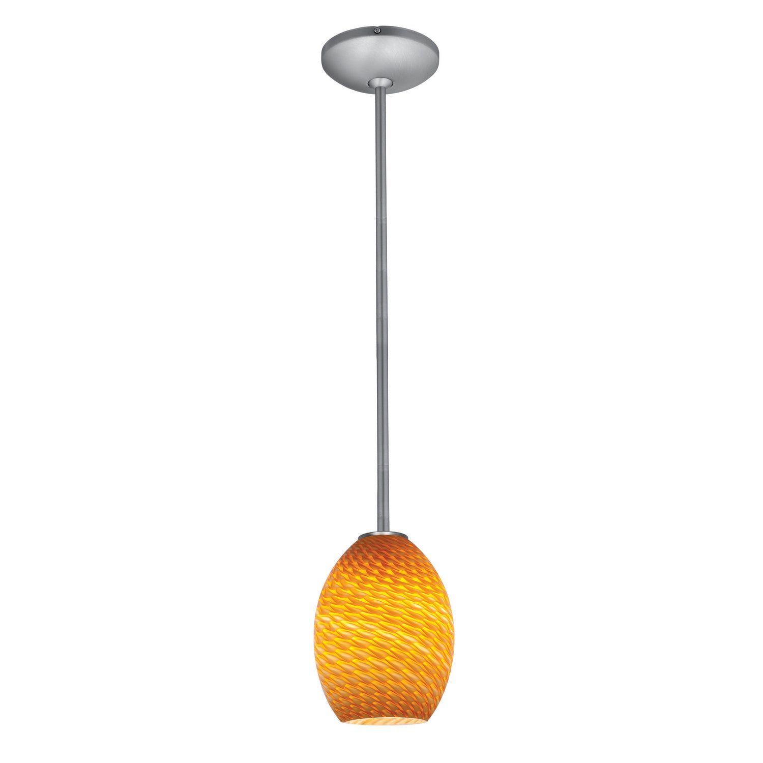 Access - 28023-3R-BS/AMBFB - LED Pendant - Brandy FireBird - Brushed Steel