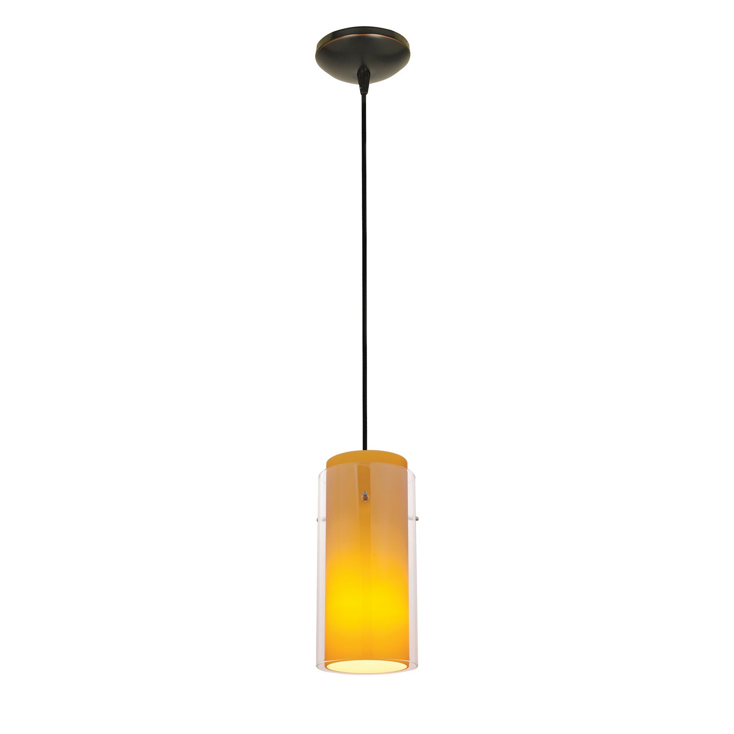 Access - 28033-3C-ORB/CLAM - LED Pendant - Glass'n Glass Cylinder - Oil Rubbed Bronze