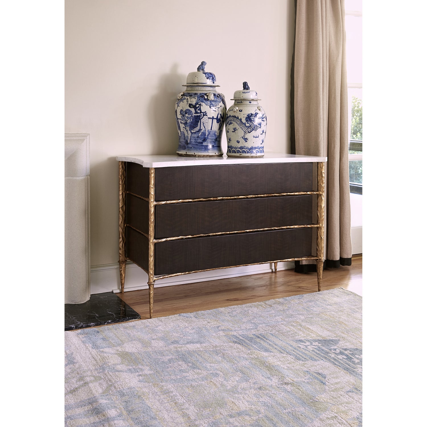 Ambella Home - 06813-830-001 - Chest - Chiseled - Walnut / Gold