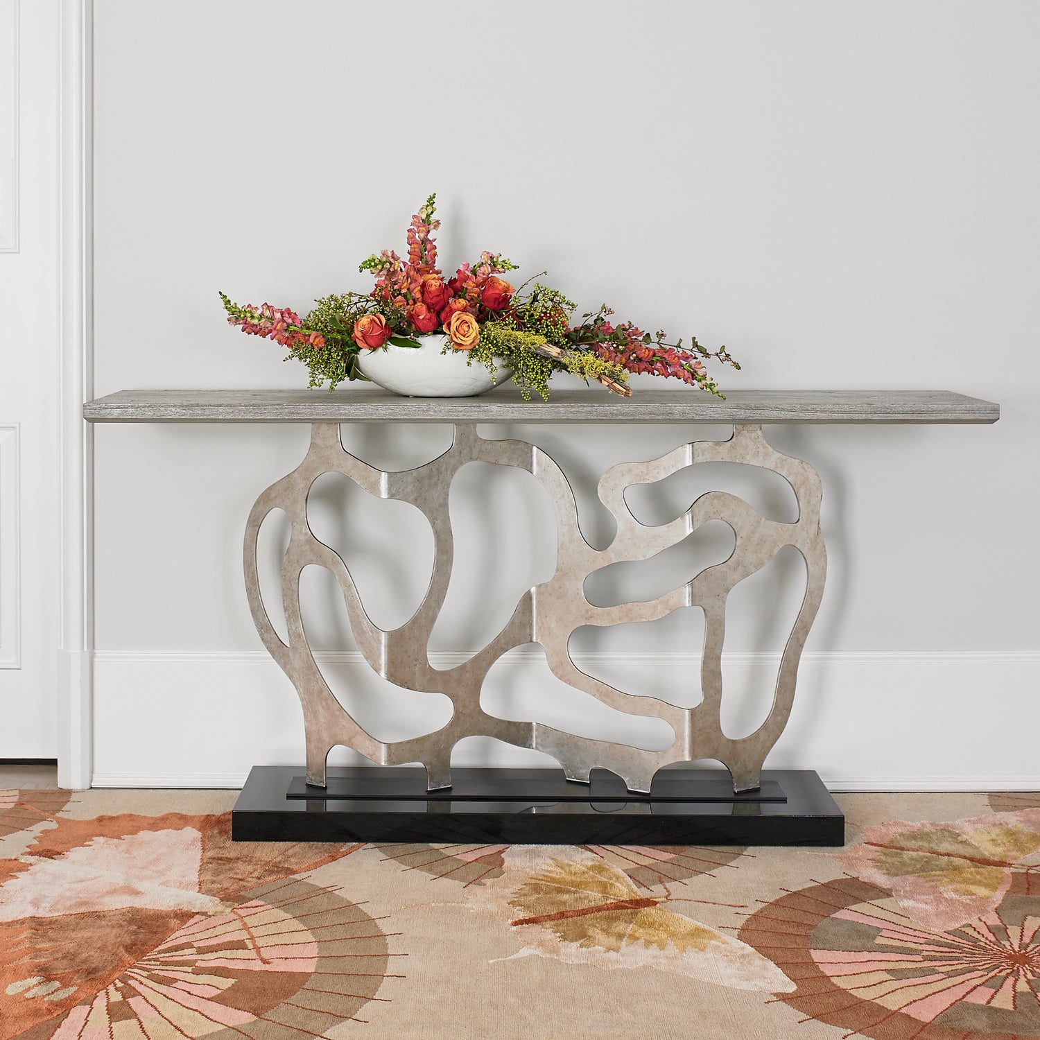 Ambella Home - 07200-850-002 - Console - Sculpted - Silver