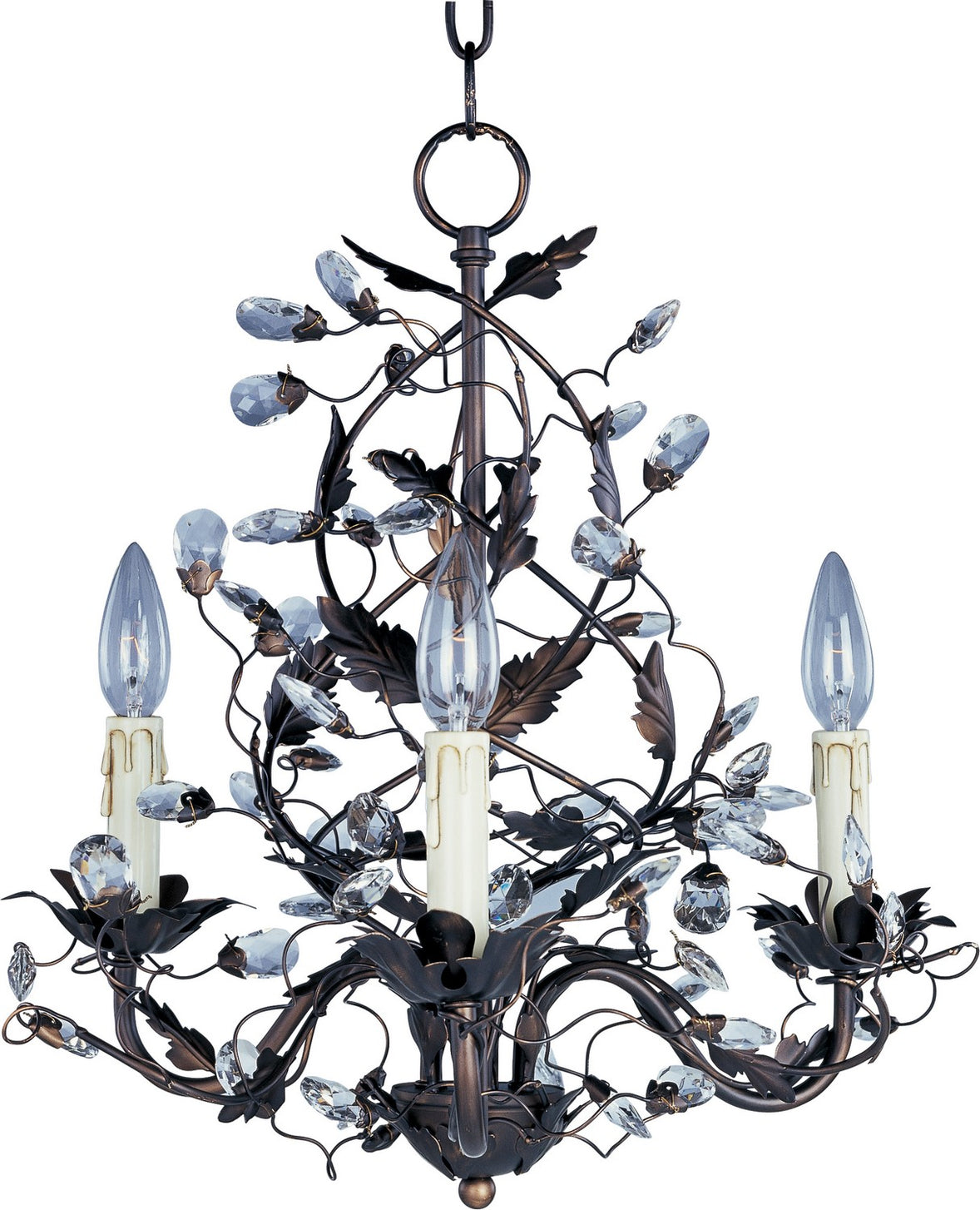 Maxim - 2850OI - Three Light Chandelier - Elegante - Oil Rubbed Bronze