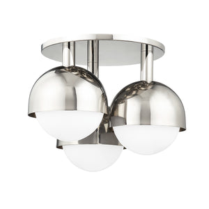 Hudson Valley - 1203-PN - Three Light Semi Flush Mount - Foster - Polished Nickel