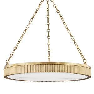 Hudson Valley - 532-AGB - Eight Light Pendant - Lynden - Aged Brass