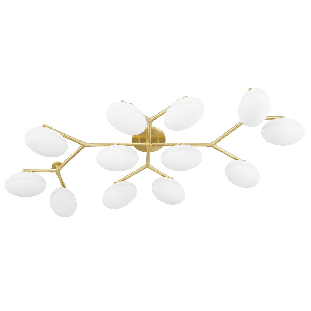 Hudson Valley - 5559-AGB - 12 Light Semi Flush Mount - Wagner - Aged Brass