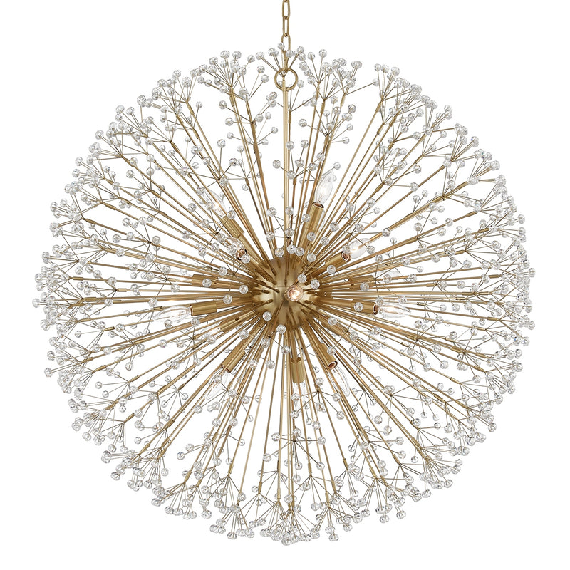Hudson Valley - 6039-AGB - 16 Light Chandelier - Dunkirk - Aged Brass