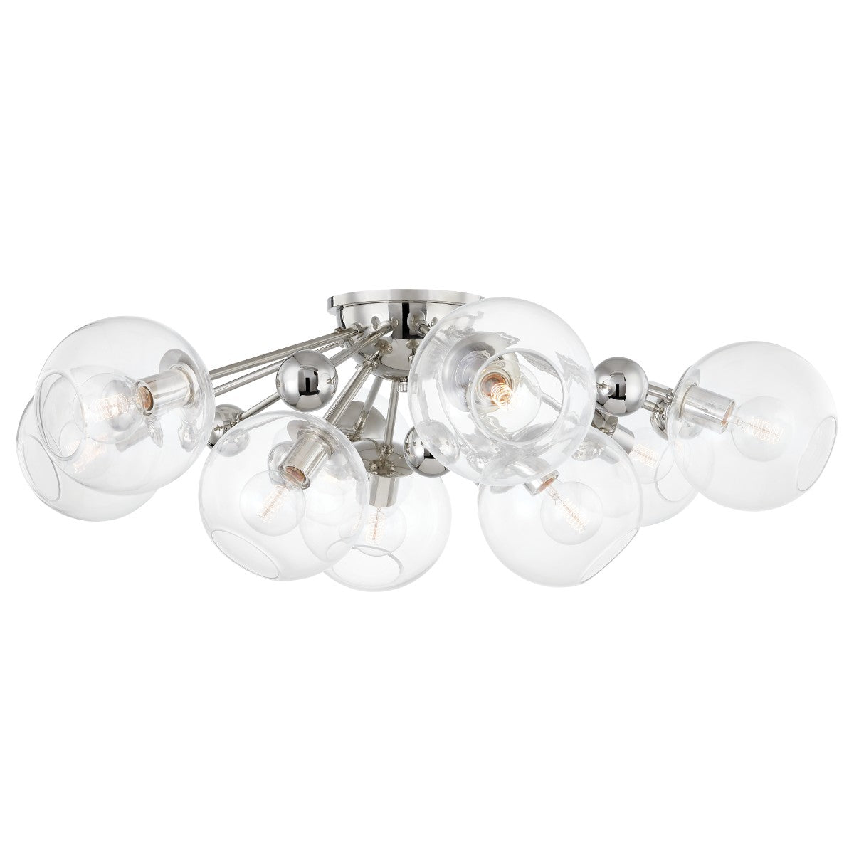 Hudson Valley - 8042-PN - Nine Light Semi Flush Mount - Abbott - Polished Nickel