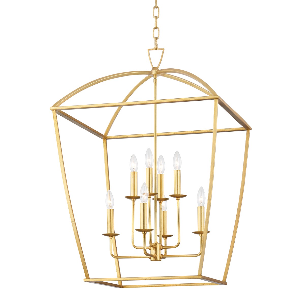 Hudson Valley - 8324-GL - Eight Light Pendant - Bryant - Gold Leaf