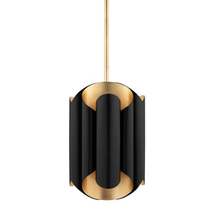 Hudson Valley - 8513-GL/BK - Six Light Pendant - Banks - Gold Leaf/Black