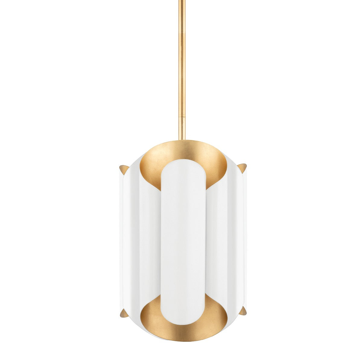 Hudson Valley - 8513-GL/WH - Six Light Pendant - Banks - Gold Leaf/White