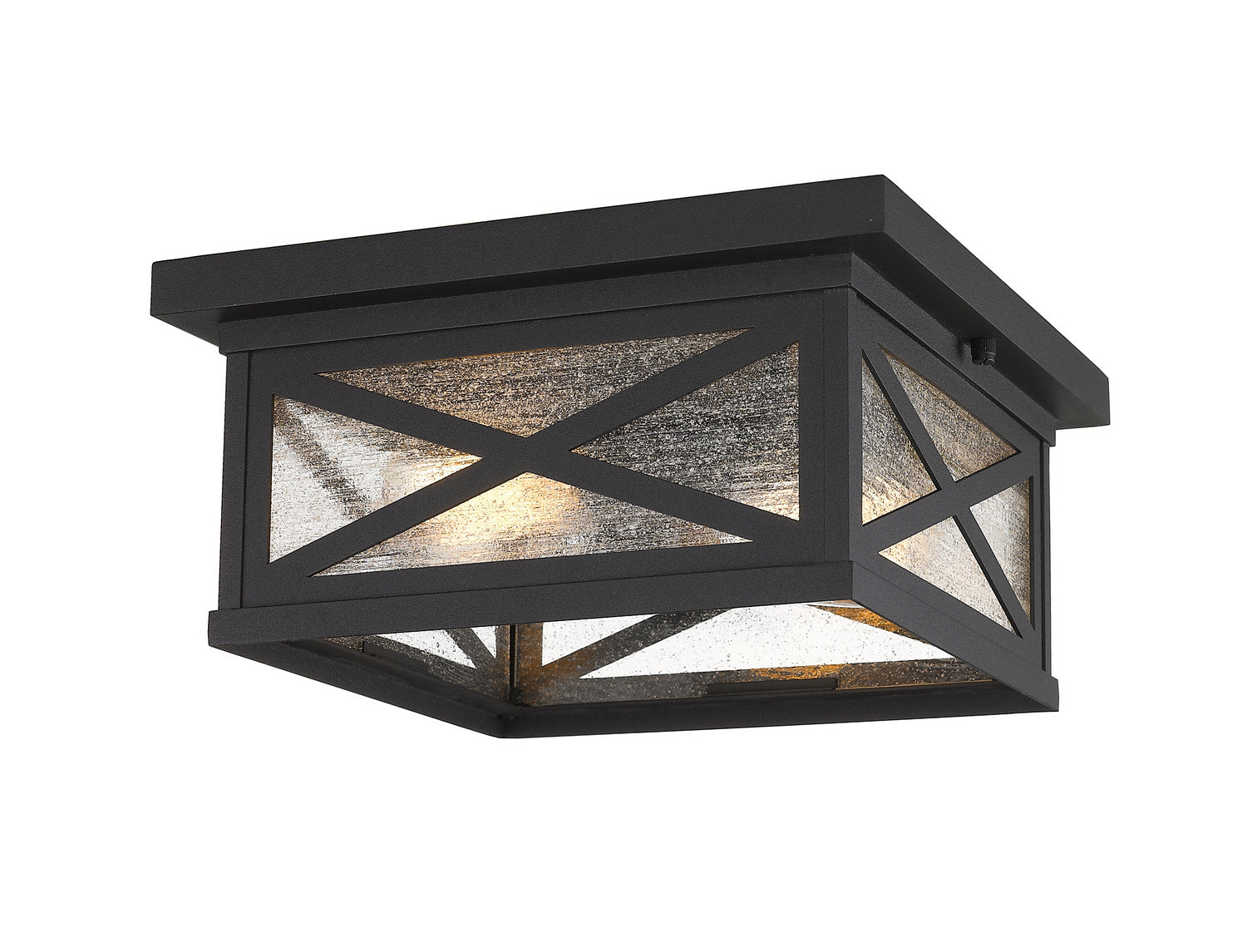 Z-Lite - 583F-BK - Two Light Outdoor Flush Mount - Brookside - Black