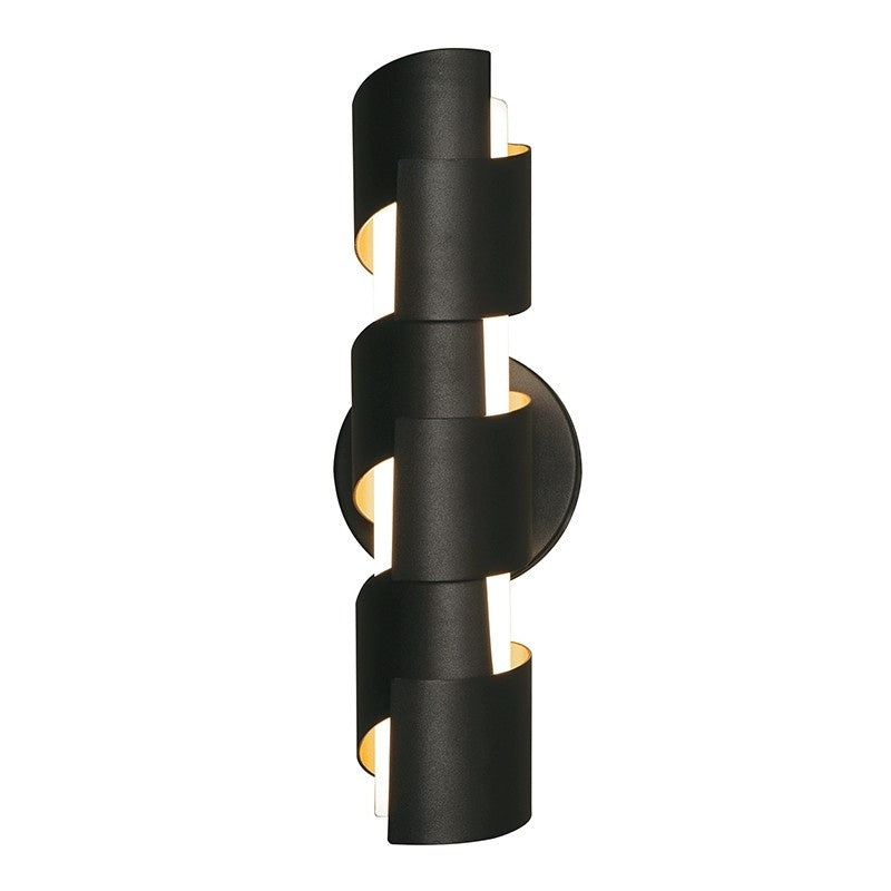 AFX Lighting - LOUS0512L30D1BK - LED Wall Sconce - Louie - Black and Gold