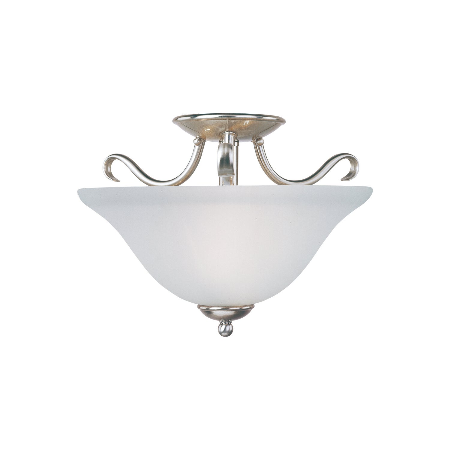 Maxim - 10120FTSN - Two Light Semi-Flush Mount - Basix - Satin Nickel