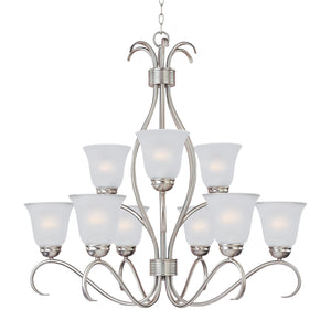 Maxim - 10128FTSN - Nine Light Chandelier - Basix - Satin Nickel