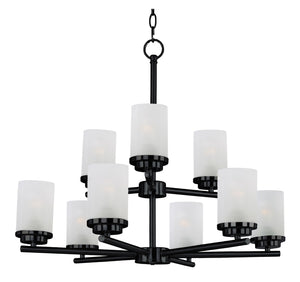 Maxim - 10206FTBK - Nine Light Chandelier - Corona - Black